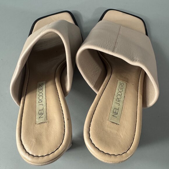 Neil J. Rodgers Sue Mules Square Toe Slim Fit Sandals, Size 37.5 - Picture 8 of 13